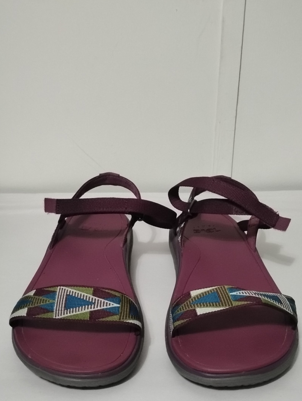 Teva Float Women's Plum Sandals with Multicolor Geometric Band